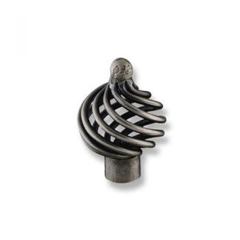 KNOP "CAGE" 34MM ANTIEK IJZERKLEUR