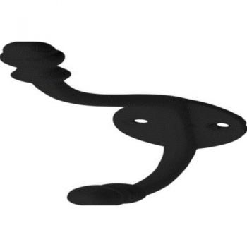 JAS/HOEDHAAK RETRO ZWART 150*35*90MM